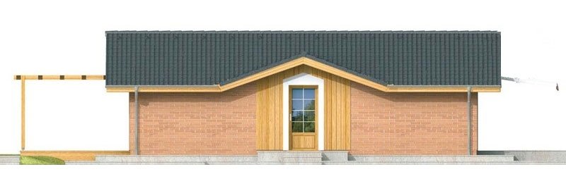 Malý lacný dom so sedlovou strechou. Patrí medzi obľúbené projekty rodinných domov.